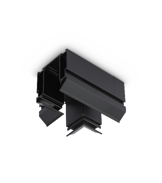 GL1044 BK черный коннектор Т-образный для корпуса в натяжной потолок Magnetic 220V 140*100*61
