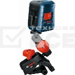 Лазерный нивелир Bosch GLL 2+MM 2 (0601063A01) лазерный крест дальность:10м± 0,5мм/м, фото 1
