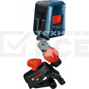 Лазерный нивелир Bosch GLL 2+MM 2 (0601063A01) лазерный крест дальность:10м± 0,5мм/м