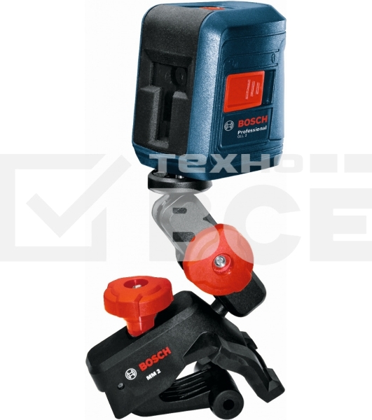 Лазерный нивелир Bosch GLL 2+MM 2 (0601063A01) лазерный крест дальность:10м± 0,5мм/м