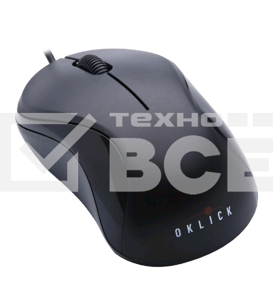 Мышь проводная Oklick 115S черный, 1200 dpi, USB, кнопки - 3