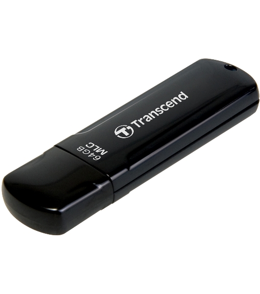 Флешка USB Transcend JetFlash 750 (TS64GJF750K), 64Gb, USB 3.0, R/W 130/40, черный