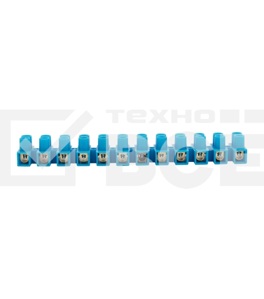 Клеммная винтовая колодка KВ-6 2,5-6, ток 6 A, полиэтилен синий Rexant (10 шт./уп.)