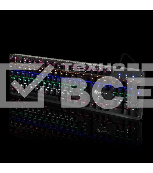 Клавиатура Oklick 970G DARK KNIGHT механическая черный USB Gamer LED