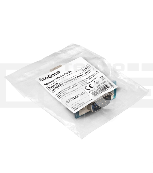 Адаптер USB 2.0-RS232 ExeGate EX-UAS (Am/DB9M, крепеж разъема - винты)