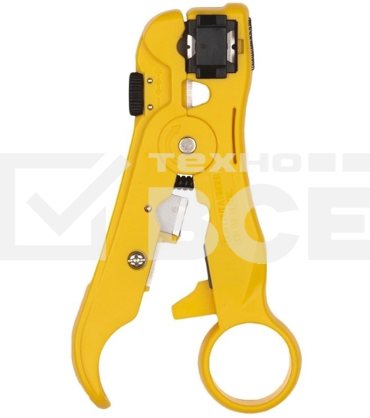 Универсальный инструмент для зачистки витой пары (UTP/STP) Hyperline HT-352, круглого телефонного кабеля кат. 5, коаксиального кабеля RG-59/6/11/7, плоского телефонного кабеля