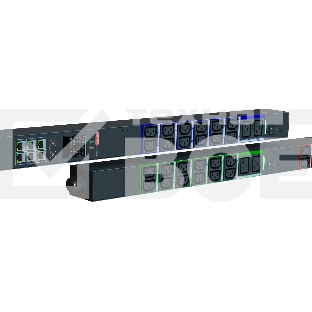 Блок распределения питания Elemy IPDU-5911 верт.размещ. 6xC19 36xC13 с мониторингом 32A IEC 60309 2.4м