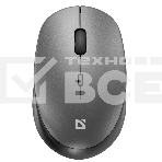 Мышь беспроводная Defender Auris MB-027 серый, 1600 dpi, радиоканал, USB, кнопки - 4, фото2