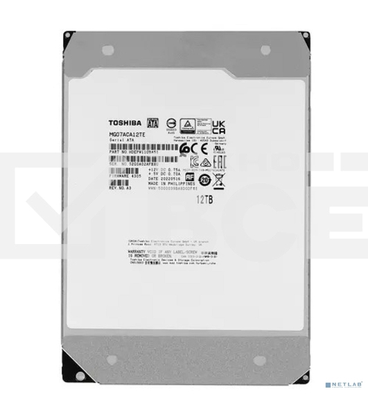 Жесткий диск HDD Toshiba SATA 12Tb 3.5