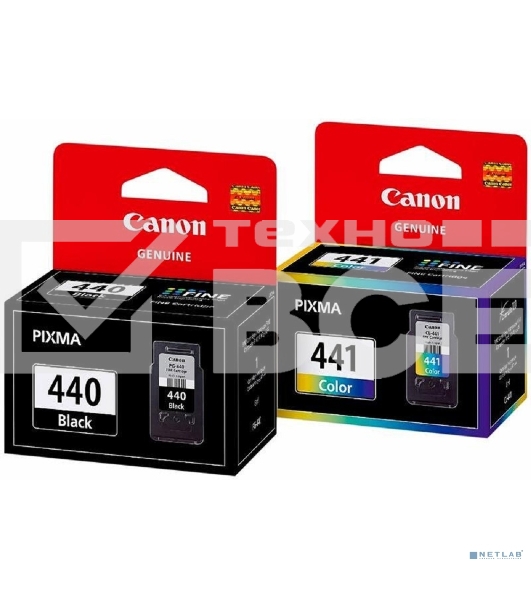 Картридж струйный Canon PG-440/CL-441 5219B005 черный/трехцветный x2уп. для Canon MG2140/MG3140 (180стр.)