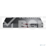 Коммутатор TP-LINK TL-SL1218MP Неуправляемый коммутатор PoE на 16 портов 10/100 Мбит/с и 2 гигабитных порта, фото2