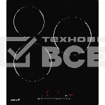 Варочная поверхность Weissgauff HV 430 BS, 45 см, 3 конфорки, стеклокерамика Vitro Ceramic Glass, черная, фото2