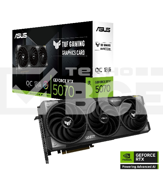 Видеокарта ASUS TUF-RTX5070-O12G-GAMINGRTX5070,HDMI*2,DP*3,12G,D7; 90YV0LZ0-M0NA00