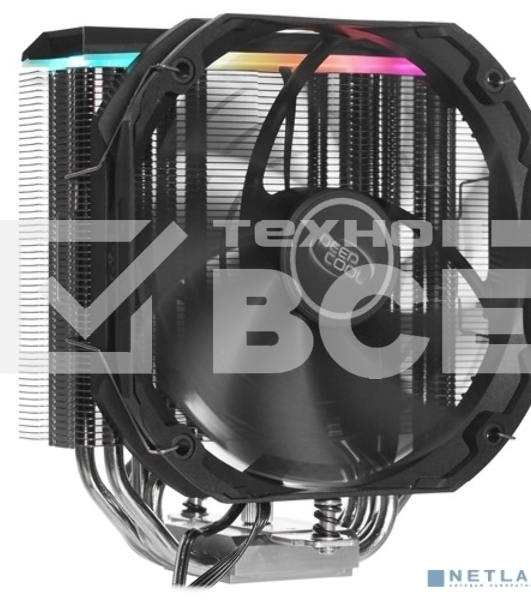 Кулер для процессора DEEPCOOL AS500 черный, 140 мм, алюминий/медь, 1200 об/мин, 26 дБ, 4 pin, 220 Вт, 164 мм