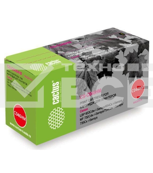 Картридж лазерный Cactus CS-C046HM пурпурный (5000стр.) для Canon LBP 653Cdw/654Cx/MF732Cdw/734Cdw/735Cx