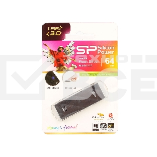 Флеш диск Silicon Power 64Gb Blaze B20 SP064GBUF3B20V1K USB3.0 черный