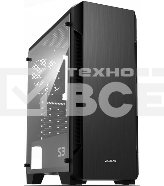 Компьютерный корпус Zalman S3 черный без БП ATX 2x120mm 2xUSB2.0 1xUSB3.0 audio bott PSU