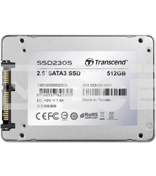 Накопитель SSD Transcend 230S, 512Gb, SATA III, 2.5