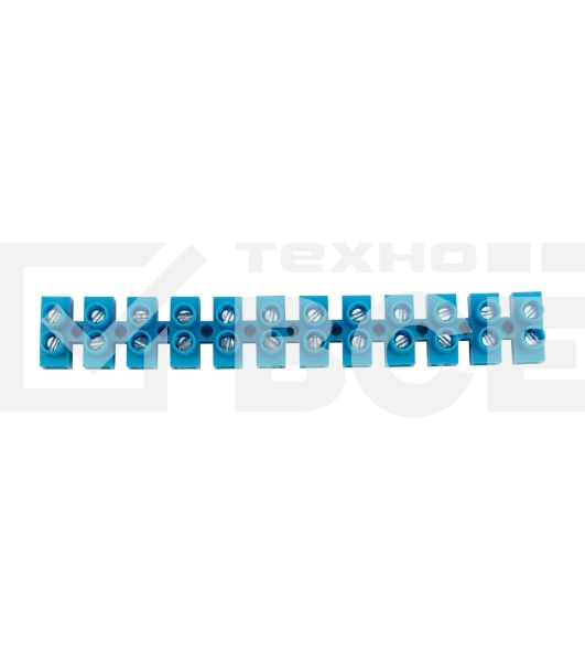 Клеммная винтовая колодка KВ-6 2,5-6, ток 6 A, полиэтилен синий Rexant (10 шт./уп.)