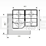Панель варочная LEX GVG 640-1 BLгазовая 1000-3500Вт 4конфорки газ контроль, фото12
