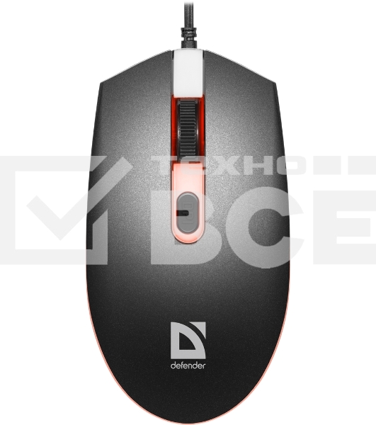 Мышь проводная Defender Dot MB-986 черный, 1600 dpi, USB, кнопки - 4