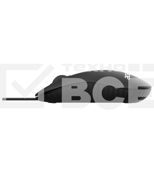 Мышь проводная Acer OMW122 черный, 1200 dpi, USB, кнопки - 3