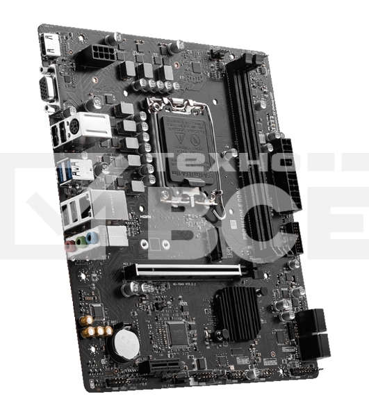Материнская плата MSI PRO H610M-E DDR4, LGA 1700, Intel H610, 2xDDR4, 4xSATA, 1xM.2, 1xPCIe 4.0 x16, 1xPCIe 4.0 x1, 1xHDMI, 1xVGA, 1xRJ45 1Gb, 2xUSB-A 3.2 Gen 1, 4xUSB-A 2.0, 3x3.5мм, 7.1, mATX