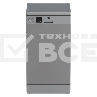 Посудомоечная машина Beko DVS050R02S, серебристая, 44.8 см, 10 компл., 49 дБ, класс A