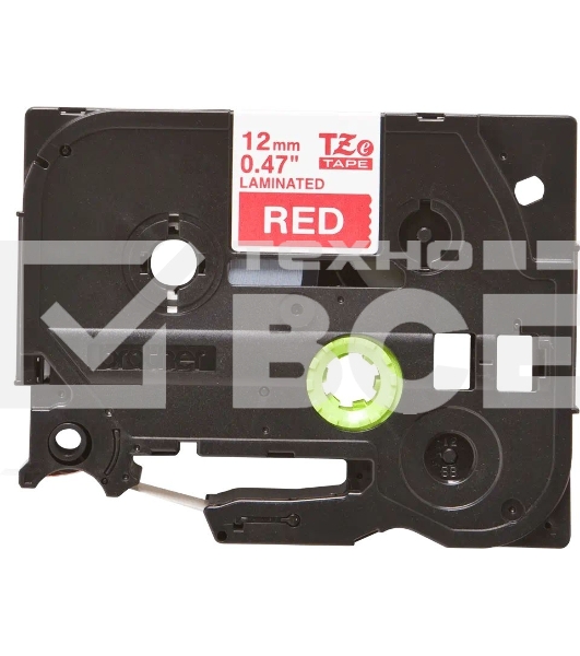 Картридж Brother TZ-E435 12 мм, 8 м, белый шрифт, красный фон, для BROTHER P-Touch