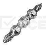 Набор бит двухстор., PH2-PH1х45 мм, сталь S2, 10шт. Denzel, фото4