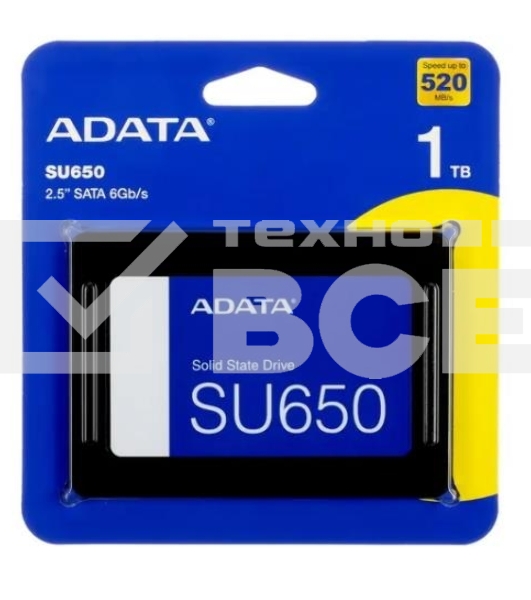 Накопитель SSD ADATA Ultimate SU650, 1Tb, SATA III, 2.5
