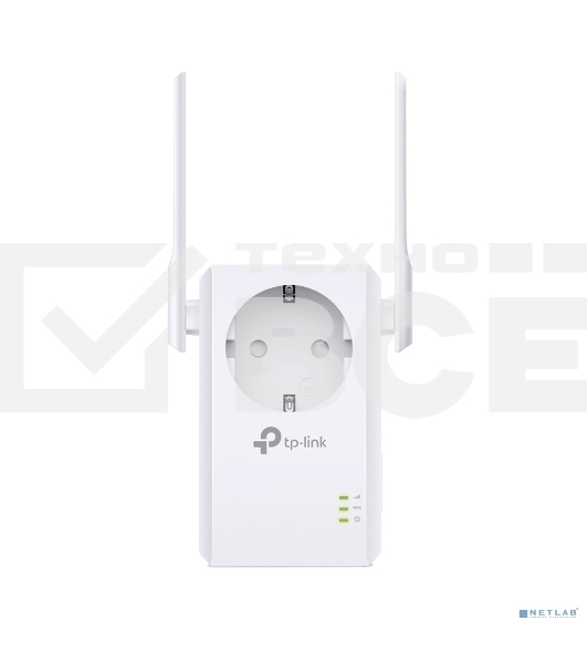 Сетевой адаптер TP-Link SOHO TL-WA860RE 300Mbps Wireless N Wall Plugged Range Extender with AC Passthrough, QCA(Atheros), 2T2R, 2.4GHz, 802.11b/g/n, 1 10/100Mbps LAN port, Range Extender button, Range Extender mode, suppo поставляется без кабеля RJ-45