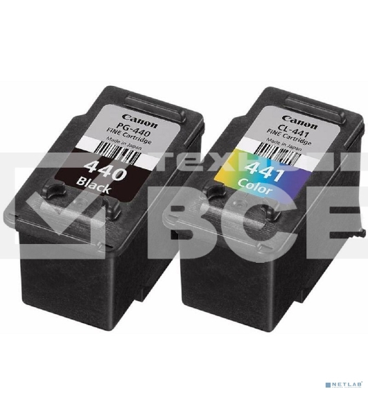 Картридж струйный Canon PG-440/CL-441 5219B005 черный/трехцветный x2уп. для Canon MG2140/MG3140 (180стр.)