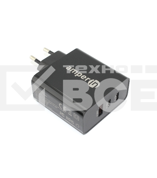 Блок питания (сетевой адаптер) Amperin GaN charger (YDS-TC065-012C) 65W, черный