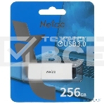 Флеш диск Netac U185 256Gb <NT03U185N-256G-30WH>, USB3.0, с колпачком, пластиковая белая, фото2