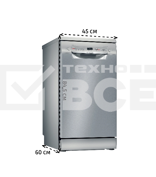 Отдельностоящая посудомоечная машина Bosch SPS2HMI54Q, 45 см, 10 комплектов, 10 программ, электронное управление, дисплей