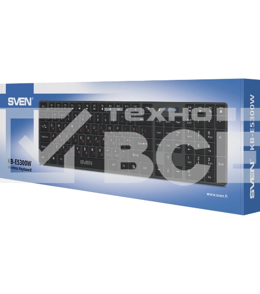 Клавиатура SVEN KB-E5300W беспроводная USB чёрный