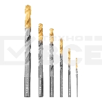Набор сверл по металлу Denzel 2-8мм, Р6М5К8-TiN, Golden Tip, 6 шт 723004, фото7
