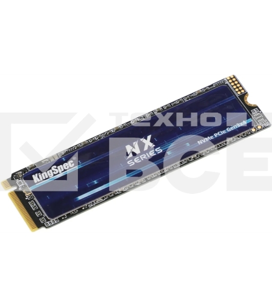 Накопитель SSD KingSpec NX-256, 256GB, PCIe 3.0 x4, M.2 2280, NVMe, R/W 3400/3100