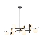 Светильник Ambrella light LH51017/7 BK/BS/FR черный/латунь/белый матовый G9*7 max 28W 1100*240*300, фото8