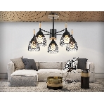 Светильник Ambrella light TR8015/5 BK черный E27*5 max 40W D600*385, фото6