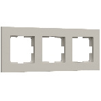 Рамка на 3 поста Slab (дымчатый софт) W0032917, фото 1