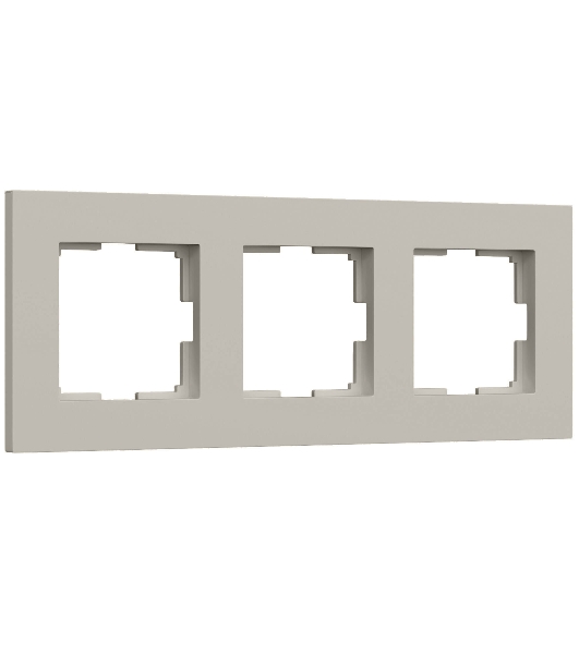Рамка на 3 поста Slab (дымчатый софт) W0032917