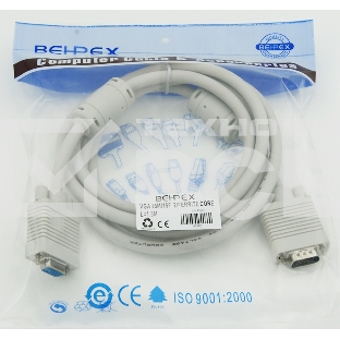 Кабель-удлинитель VGA VGA HD15 (m)/VGA HD15 (f) 1.8м феррит.кольца экран.