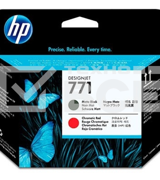 Картридж струйный HP CE017A черный матовый/хроматический красный печатающая головка для HP DJ Z6200