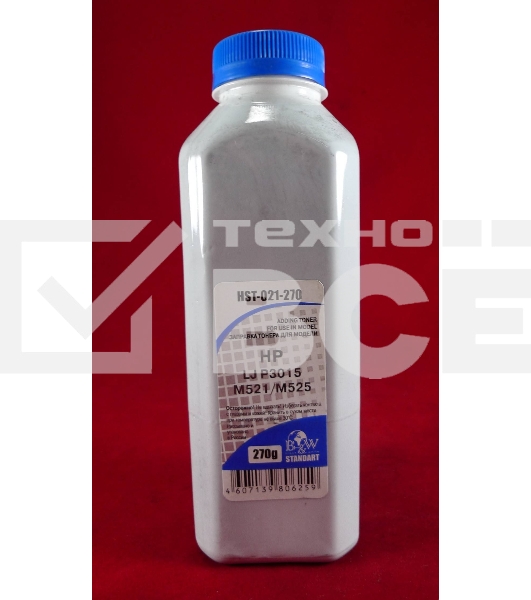 Тонер HP LJ P3015/M521/M525 (фл. 270г) B&W Standart фас. Россия