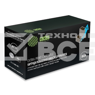 Картридж лазерный Cactus CS-CF280X-MPS черный (13000 стр.) для HP LJ Pro 400/M401/M425