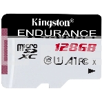 Флеш карта microSD 128GB Kingston microSDНC Class 10 A1 UHS-I Endurance 95R/45W Card Only, фото 1