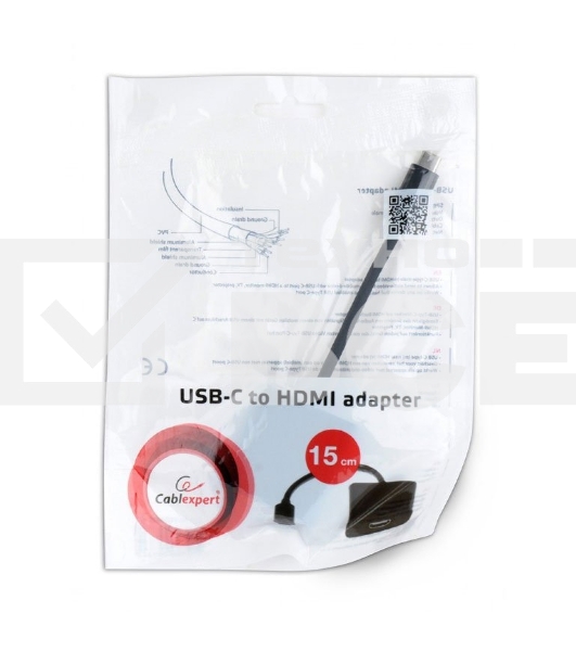 Переходник Cablexpert USB Type-C/HDMI, 15см, пакет (A-CM-HDMIF-01)