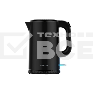Чайник электрический Centek CT-0020 (Black) металл 1.7л, 2200W, бесшовная колба, двойные стенки